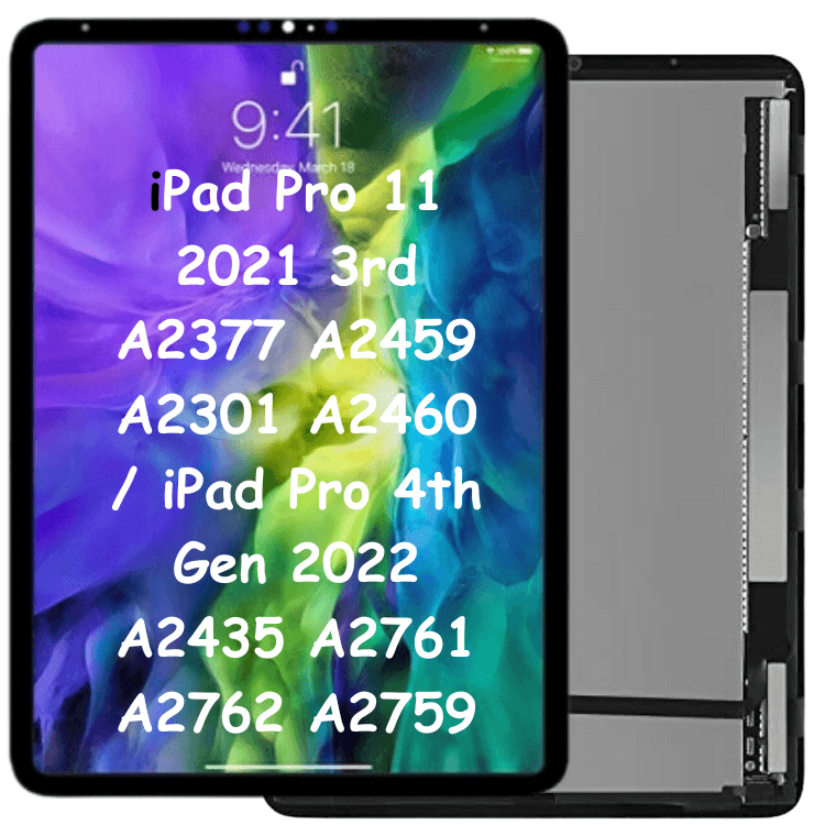 OLED LCD Display Assembly And Glass Touch Digitizer For iPad Pro 11 2021 3rd A2377 A2459 A2301 A2460 / iPad Pro 4th Gen 2022 A2435 A2761 A2762 A2759 (Black) - Best Cell Phone Parts Distributor in Canada, Parts Source OLED LCD Display Assembly And Glass Touch Digitizer For iPad Pro 11 2021 3rd A2377 A2459 A2301 A2460 / iPad Pro 4th Gen 2022 A2435 A2761 A2762 A2759 (Black) - Best Cell Phone Parts Distributor in Canada, Parts Source